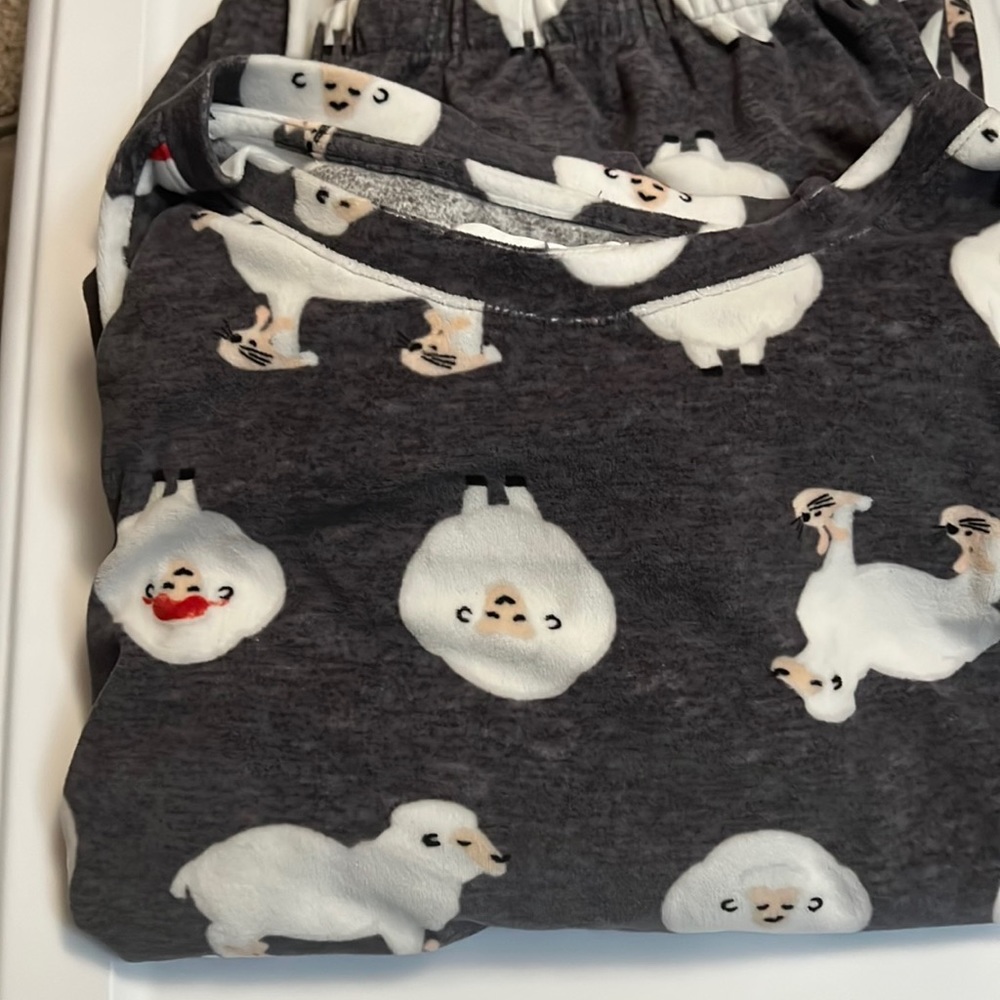 Sonoma Intimates & Sleepwear Sonoma Sheep Print Fleece Pajama Set 2x - Picture 2 of 4